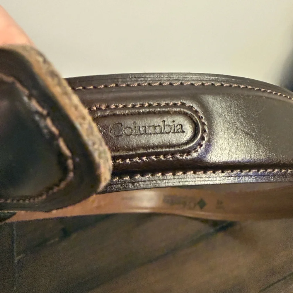 Columbia Sportswear Brown Genuine Leather Belt Men’s Size 42